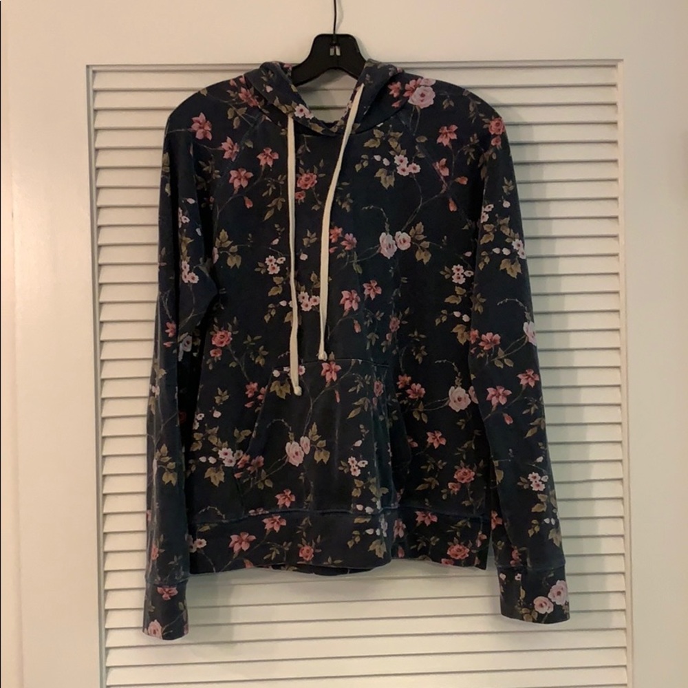 Sundry Floral navy hoodie